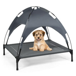 Elevated Pet Bed with Removable Canopy