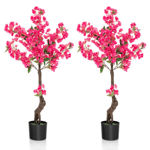 105 CM Artificial Plum Blossom Tree with 96 Flowers-2 Pieces