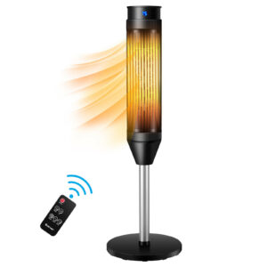 Electric Tower Fan/Heater with Digital Timer and Remote