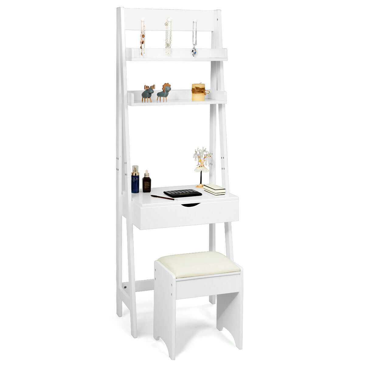 Ladder Styled Dressing Table with Shelves