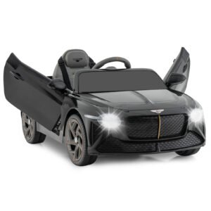12V Licensed Bentley Bacalar Kids Ride On Car with Scissor Doors and Lights-Black