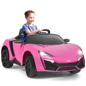 12V Electric Kids Car wth 2.4G Remote Control and Spring Suspension-Pink