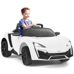 12V Electric Kids Car wth 2.4G Remote Control and Spring Suspension-White
