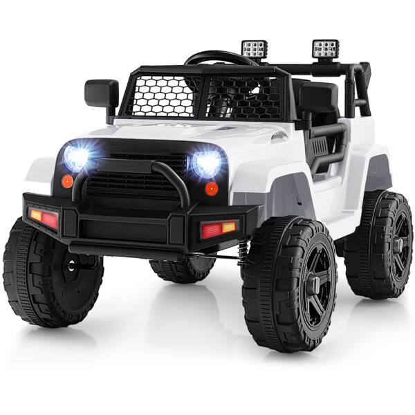 12V Kids Ride on Car with Remote Control and Music-White