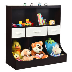 Wooden Children's Storage Cabinet-Brown