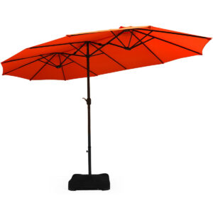 4.6M Patio Double-Sided Umbrella Parasol Sunshade-Orange