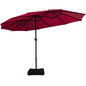 4.6M Patio Double-Sided Umbrella Parasol Sunshade-Wine