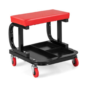 150 kg Capacity Rolling Mechanic Stool with Tool Tray