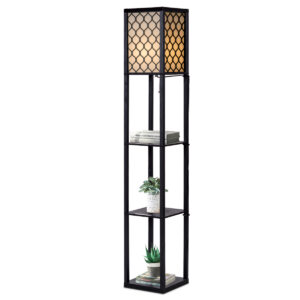 160 cm Floor Lamp with 3-Tier Shelf for Room Decoration
