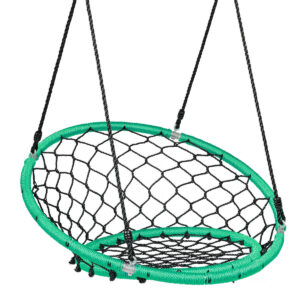 Web Net Hanging Swing Chair Tree Set-Green