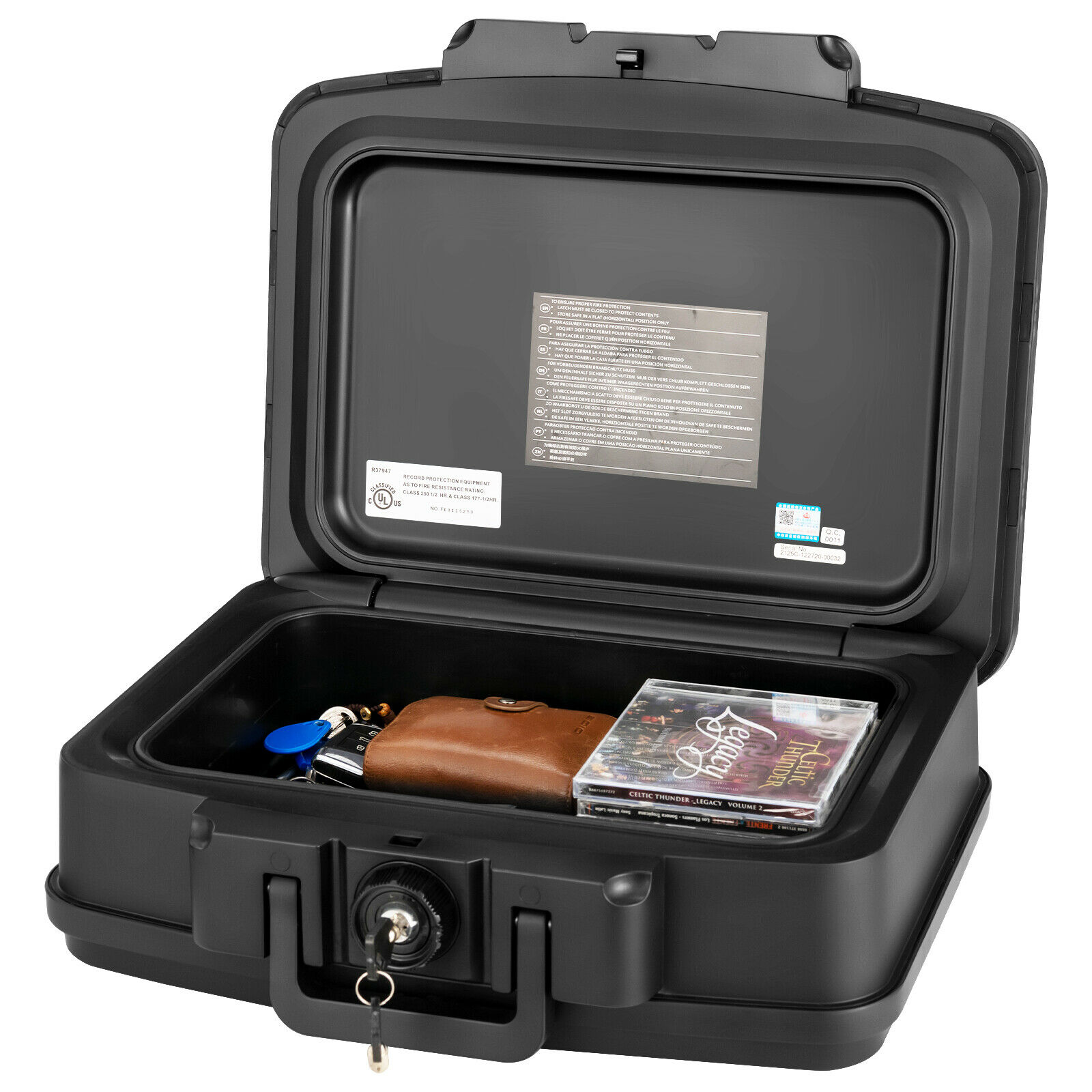 Fire and Water Resistant Portable Lockable Safe Chest