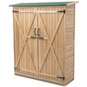 2-Door Waterproof Lockable Outdoor Storage Shed