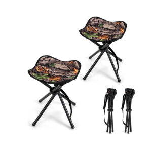 2 Pack Folding Hunting Stool with Shoulder Strap for Camping Hunting