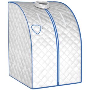 3L Portable Steam Sauna with 9-Level Temperature and Folding Chair-Silver