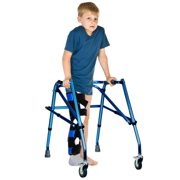 Lightweight and Folding Kids Walker for Disabled Injured Training-Navy
