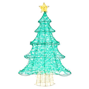 4FT Pre-lit Artificial Christmas Tree with 520 LED Lights and Top Star