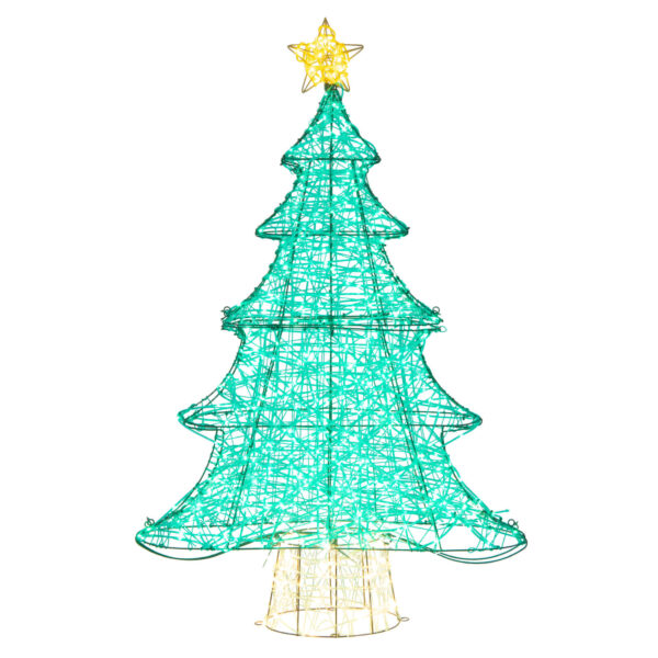 4FT Pre-lit Artificial Christmas Tree with 520 LED Lights and Top Star