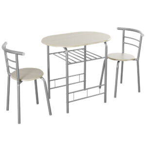 Compact Breakfast Dining Table Set-Grey