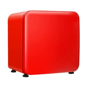 0~10℃ Compact Refrigerator with Reversible Door for Dorm Apartment-Red