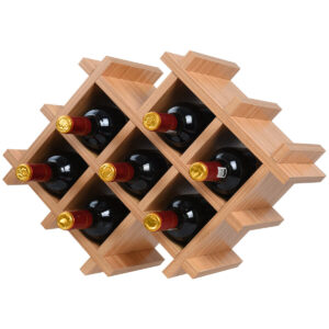 Floating Wall Mounted Wine Rack with Four Separate Shelves