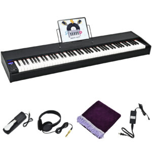 Full Size Weighted 88-Key Digital Piano for Beginner-Black