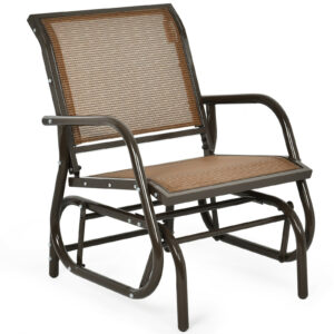 Glider Rocking Garden Chair-Brown