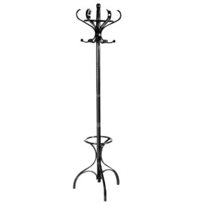 Wooden Coat and Hat Stand-Black