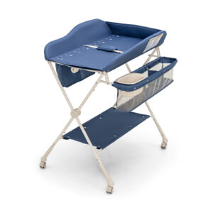 Adjustable Baby Changing Table with One-Click Folding Design-Navy