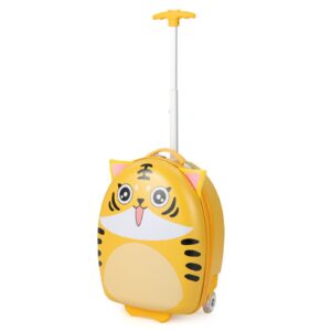 Kids Rolling Luggage with 2 Flashing Wheels and 2-Level Telescoping Handle