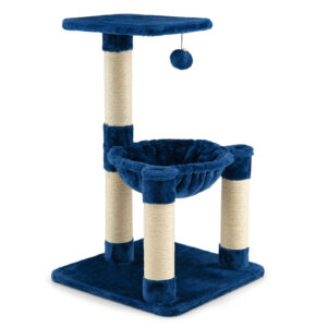 Multi-level Cat Activity Tree with Top Perch and Scratching Posts-Blue