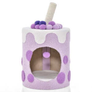 Bubble Tea Cat Tree Tower with Scratching Post-Purple