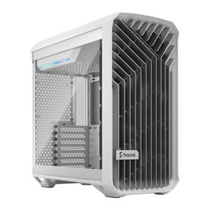 Fractal Design Torrent Compact (White TG) Gaming Case w/ Clear Glass Window