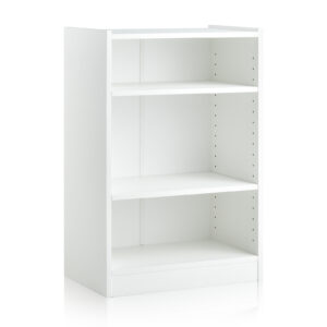 3-Tier Floor Standing Open Bookshelf with Anti-toppling Device-White