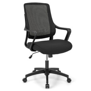Ergonomic Office Chair with Wheels-Black