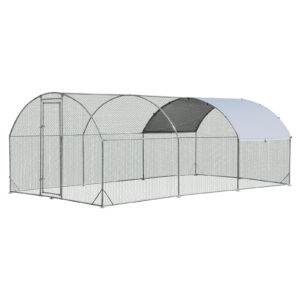 Chicken Coop with Waterproof and Sun-protective Cover for Backyard