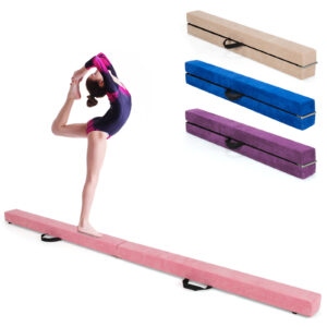 Portable Folding Gymnastic Beam with Carrying Handles-Pink