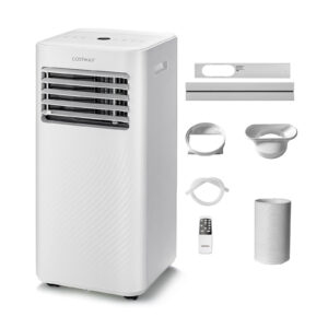9000 BTU 3-in-1 Portable Air Conditioner with Sleep Mode-White
