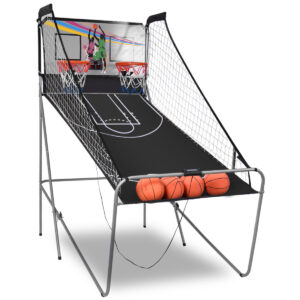 Foldable Basketball Arcade Game 2 Player Shooting Game-Grey