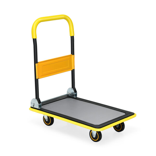 Folding Push Cart Dolly Moving Hand Truck with 360 Degree Swivel Wheels