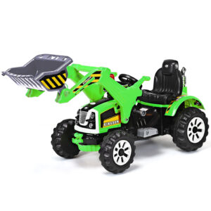 12V Battery Powered Kids Ride on Excavator with Horn and Safety Belt-Green