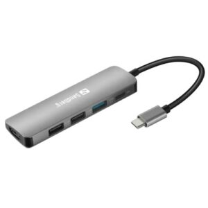 Sandberg (136-32) USB-C 5-in-1 Docking Station - USB-C (up to 100W)