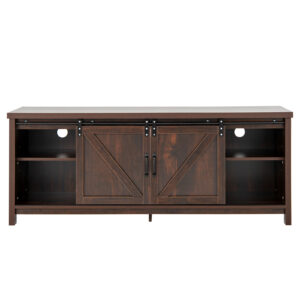 TV Stand with Sliding Barn Doors for TVs up to 65 Inches