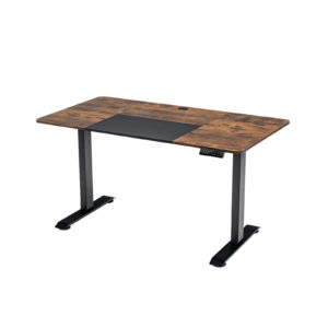 Electric Height Adjustable Standing Desk with Memory Smart Presets and Anti-Collision Function-Rustic Brown