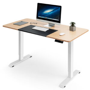 Electric Height Adjustable Standing Desk with Memory Smart Presets and Anti-Collision Function-Natural