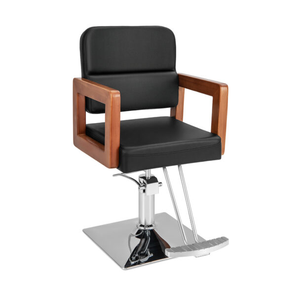 Hydraulic Barber Chair Salon Chair for Hair Stylist with 360 Degrees Swivel-Black