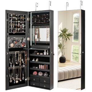 Multipurpose Storage Cabinet with 4 Drawers-Black