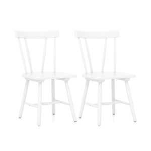 Set of 2 Windsor Chairs-White