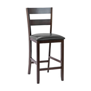 Set of 2 63.5 cm Counter Height Upholstered Bar Stools with Soft Padded Seat