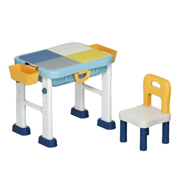 6-in-1 Kids Activity Table and Chair Set with Adjustable Heights