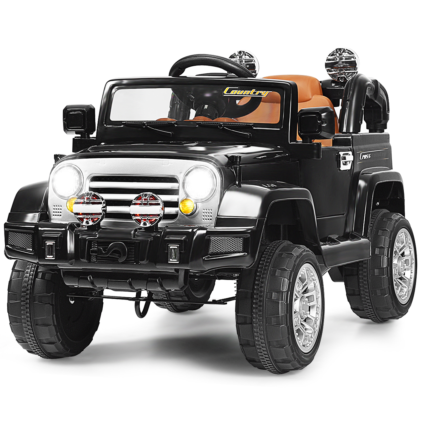 Kids Ride on Jeep Car Battery Powered with Remote Control-Black